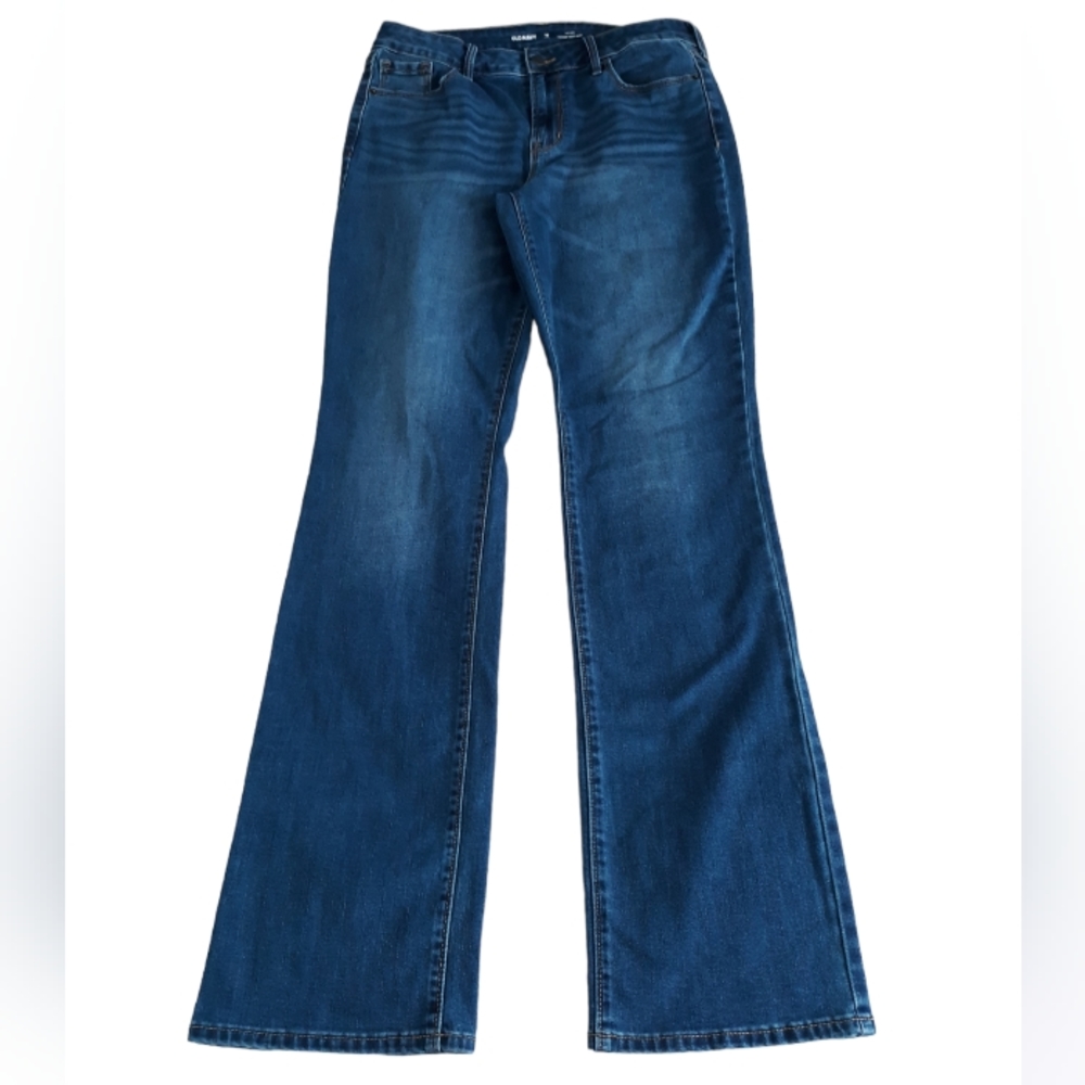Old Navy Size 10 Tall Mid-Rise Kicker Bootcut Blue Jeans